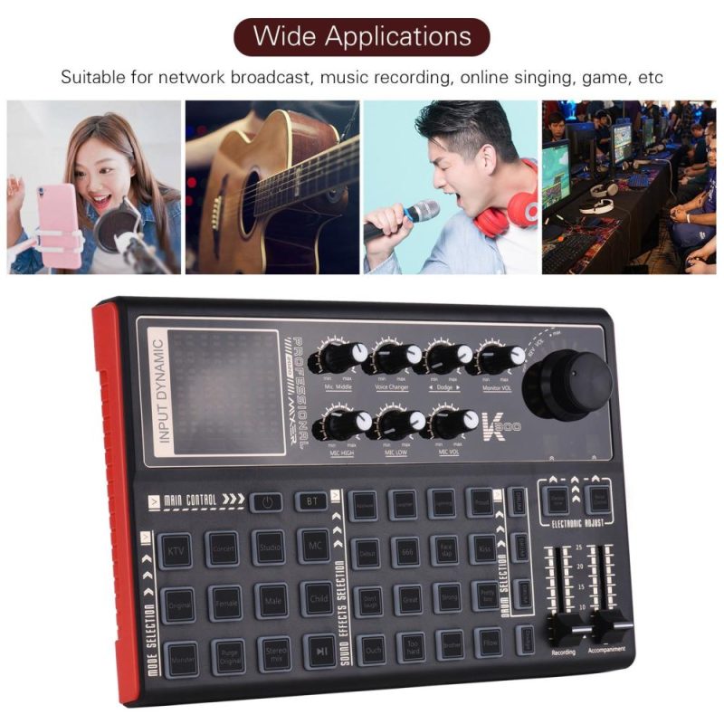 Pro Audio Equipment |   SK300 Live Sound Card External Voice Changer Audio Mixer Musical Instruments Pro Audio Equipment