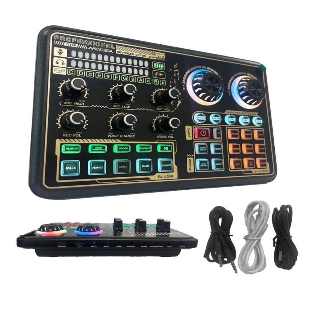 Pro Audio Equipment |   SK600 Multi-function Digital Audio Mixer External Sound Card Black Musical Instruments Black