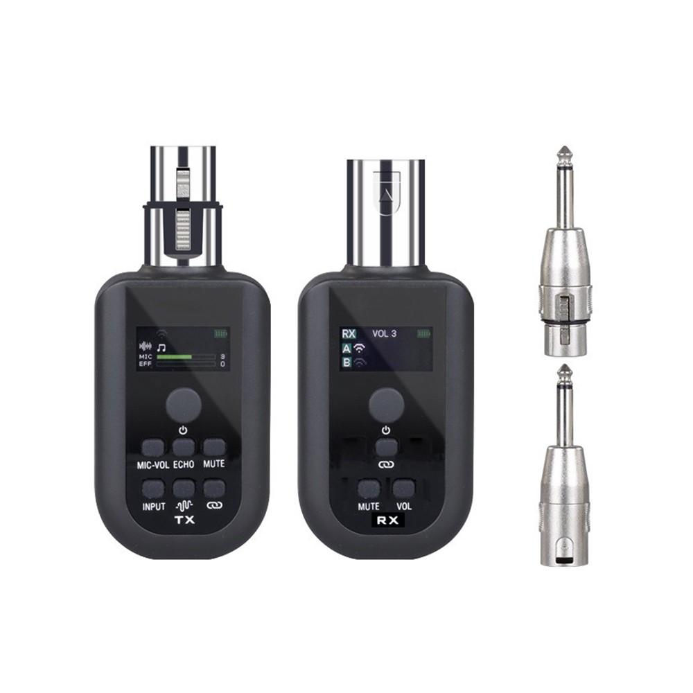 Pro Audio Equipment |   SL-100 Microphone Wireless Xlr Transmitter and Receiver UHF Wireless Mic System Black Musical Instruments Black