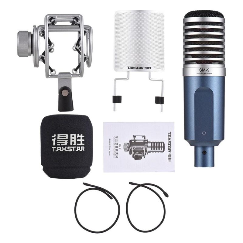 Pro Audio Equipment |   SM-9 Cardioid-directional Condenser Recording Microphone Silver Musical Instruments Pro Audio Equipment