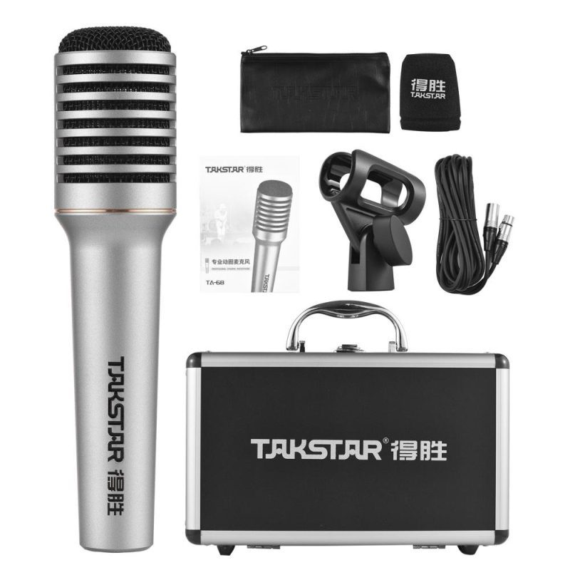 Pro Audio Equipment |   TA-68 Profession Dynamic Microphone Grey Musical Instruments Grey