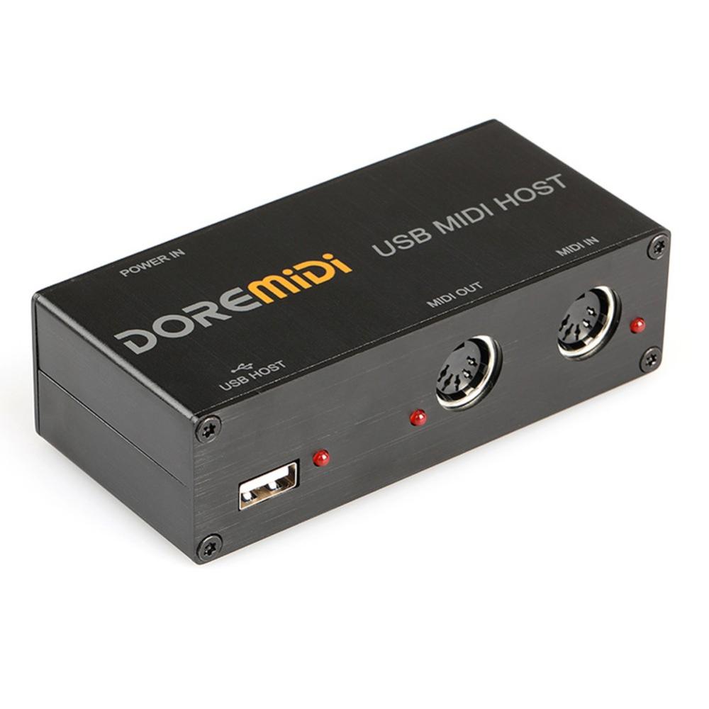 Pro Audio Equipment |   UMH-10 USB to MIDI Host: High-Quality, Long-Lasting, and Versatile MIDI Interface for Electronic Instruments Black Musical Instruments Black