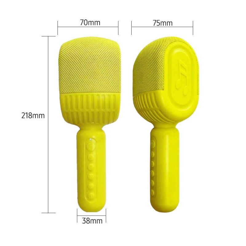 Pro Audio Equipment |   Wireless BT Karaoke Microphone HIFI Speaker Yellow Musical Instruments Pro Audio Equipment