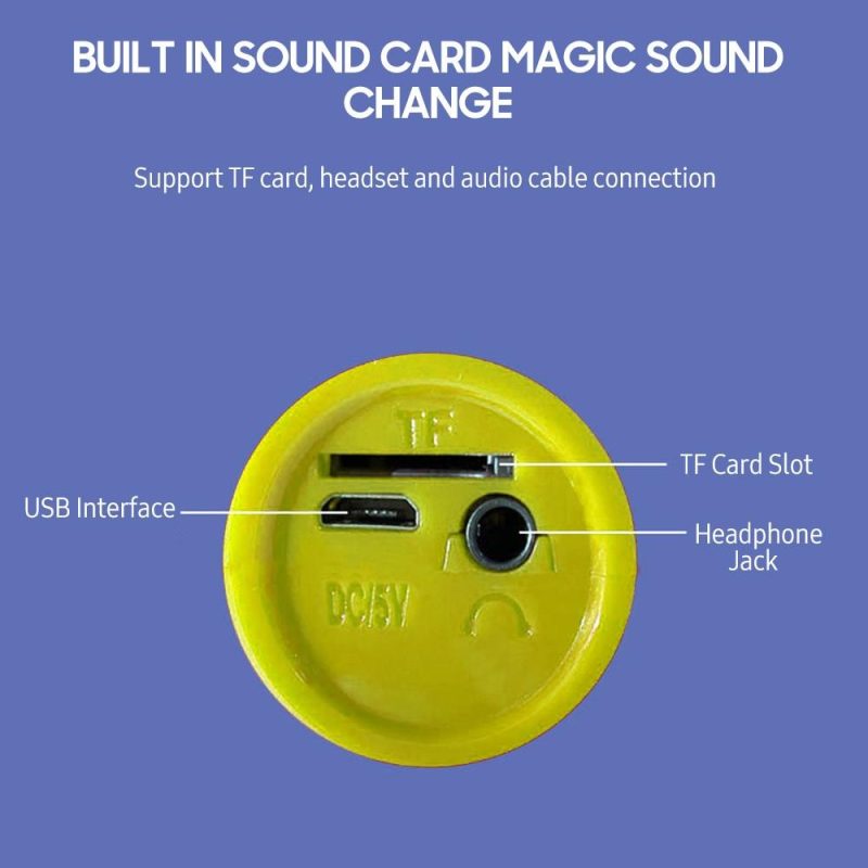 Pro Audio Equipment |   Wireless BT Karaoke Microphone HIFI Speaker Yellow Musical Instruments Pro Audio Equipment