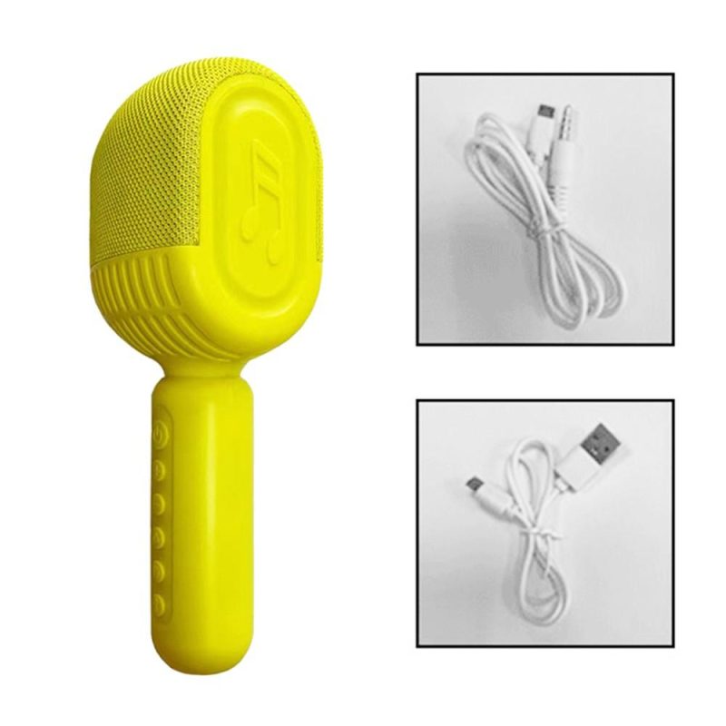 Pro Audio Equipment |   Wireless BT Karaoke Microphone HIFI Speaker Yellow Musical Instruments Pro Audio Equipment