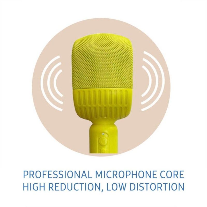 Pro Audio Equipment |   Wireless BT Karaoke Microphone HIFI Speaker Yellow Musical Instruments Pro Audio Equipment