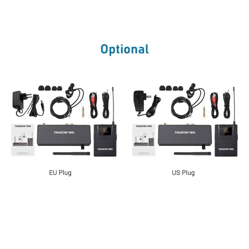 Pro Audio Equipment |   WPM-300 Wireless Monitoring System with In-ear Earphone UHF Audio Transmitter Bodypack Receiver Black Musical Instruments Black