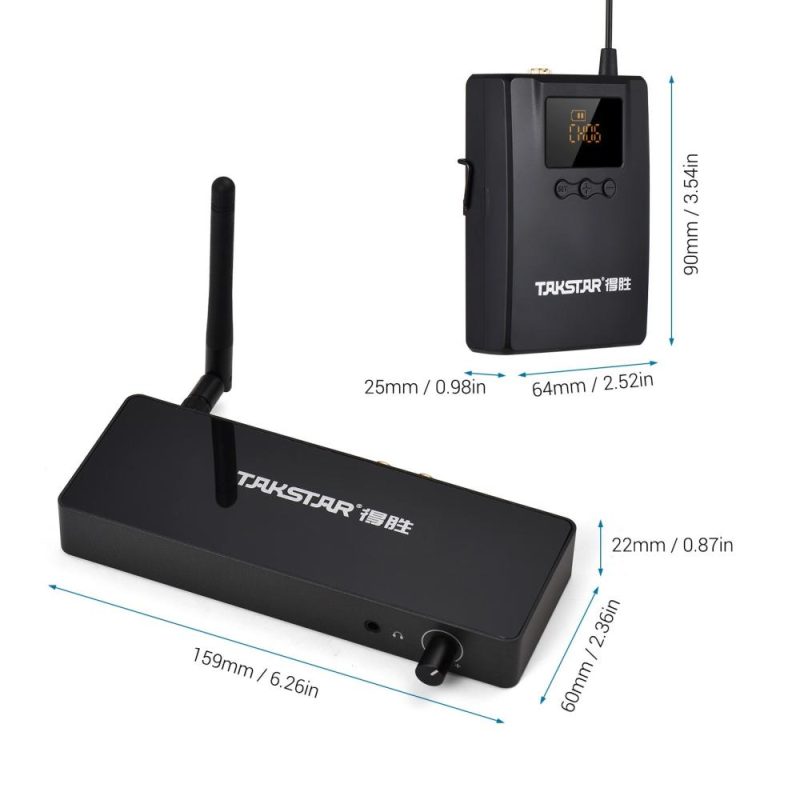 Pro Audio Equipment |   WPM-300 Wireless Monitoring System with In-ear Earphone UHF Audio Transmitter Bodypack Receiver Black Musical Instruments Black