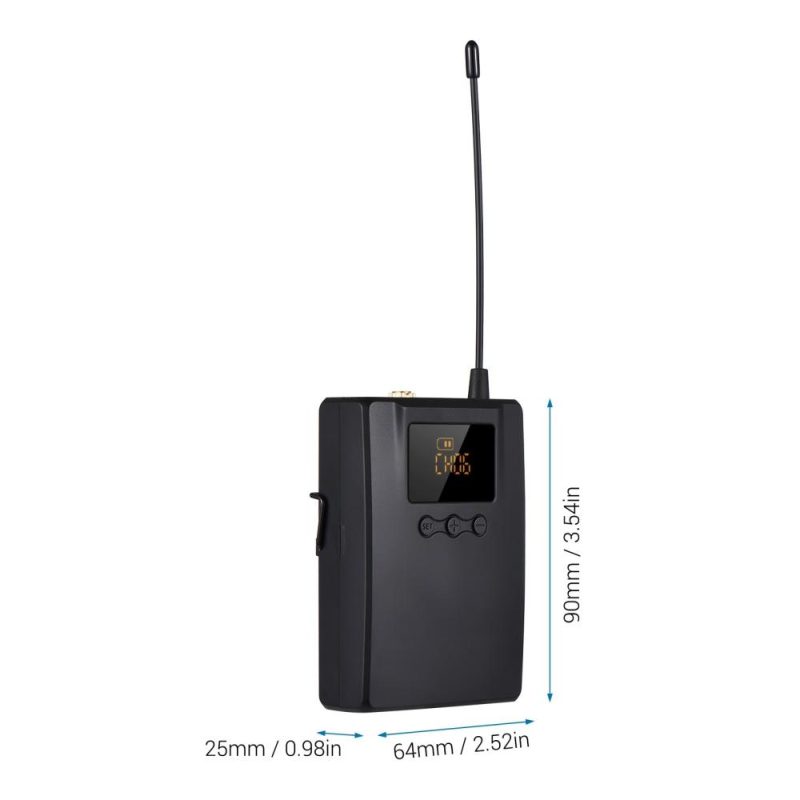 Pro Audio Equipment |   WPM-300R Wireless Audio Receiver with In-ear Earphone UHF Bodypack Receiver Black Musical Instruments Black