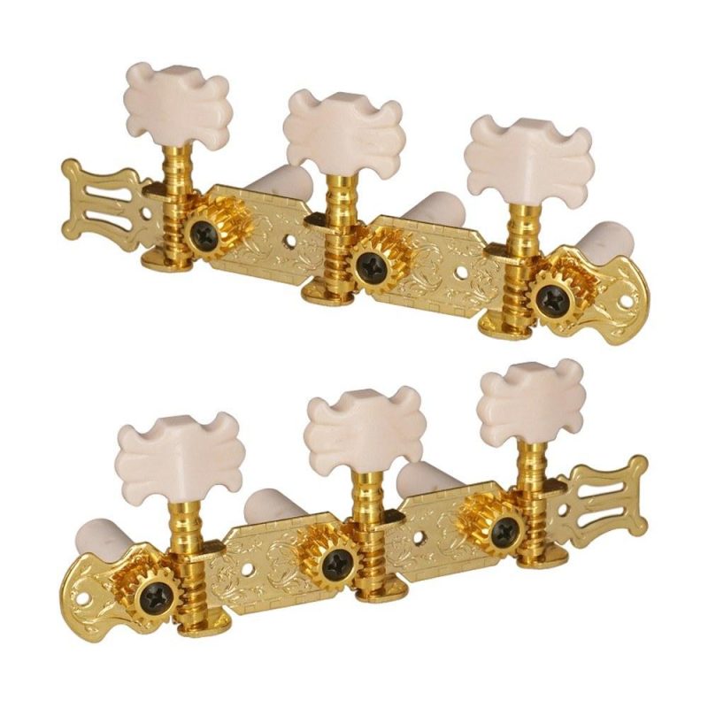 Strings and Accessories |   1 Pair Gold Guitar Tuning Pegs Classical Guitar String Tuning Pegs Tuners Machine Heads Gold Musical Instruments Gold