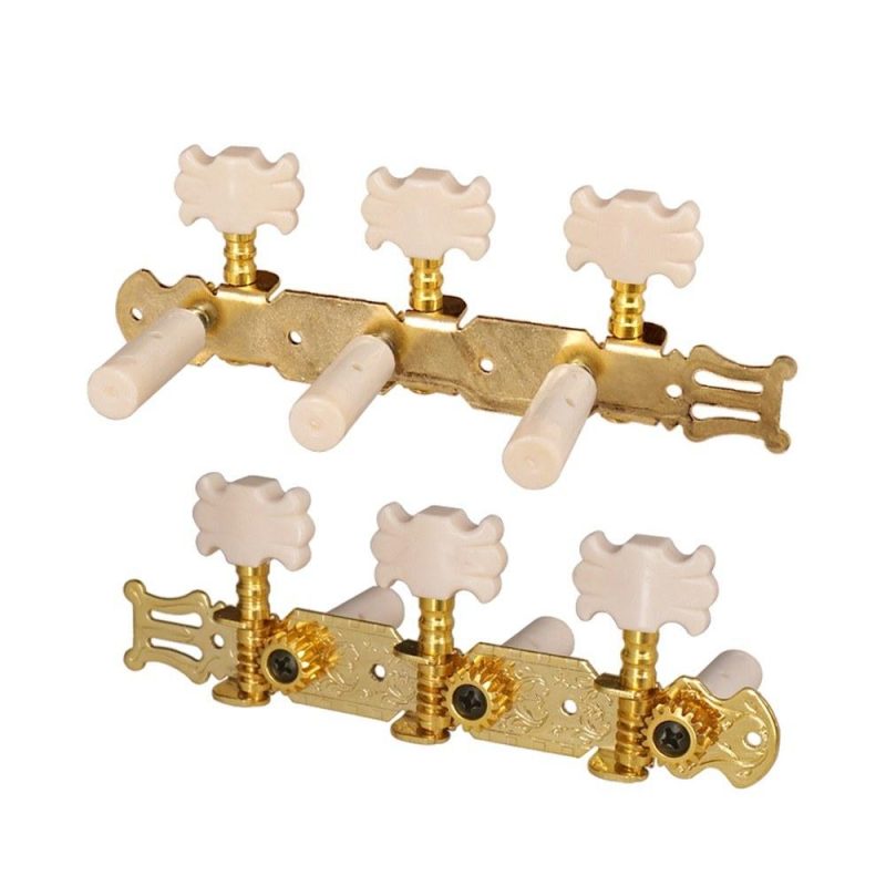 Strings and Accessories |   1 Pair Gold Guitar Tuning Pegs Classical Guitar String Tuning Pegs Tuners Machine Heads Gold Musical Instruments Gold