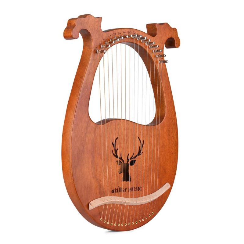 Strings and Accessories |   16 String Lyre Harp Solid Wood String Instrument Wood Musical Instruments Strings & Accessories