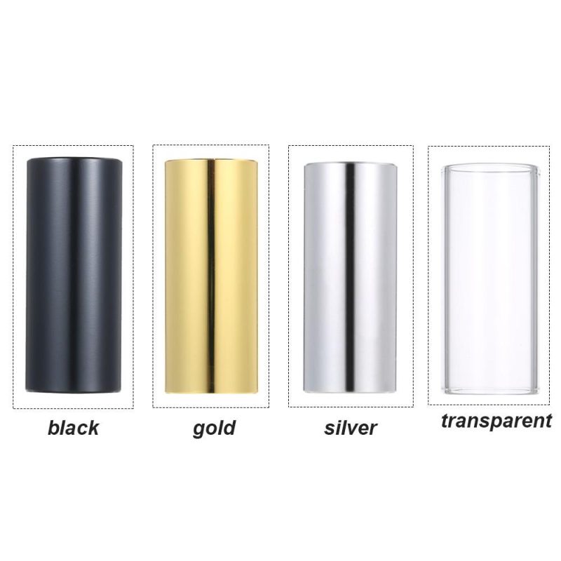 Strings and Accessories |   1PC 60MM High Guitar Slide Bar Stainless Steel Metal/Glass Finger Slides for Guitar Bass Banjo Ukulele String Instrument Accessories Black Musical Instruments Black