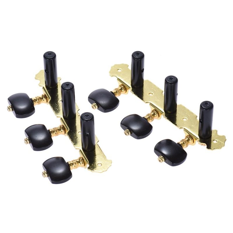 Strings and Accessories |   2 Pcs (L&R) Classical Guitar Tuning Peg Black Musical Instruments Black