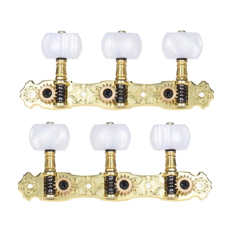 Strings and Accessories |   2 Pcs (L&R) Classical Guitar Tuning Peg Gold Plated Acoustic Guitar Machine Heads (AOS-022V1P) Musical Instruments Strings & Accessories