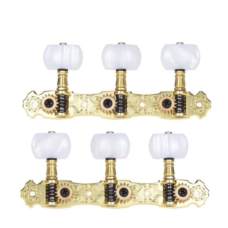 Strings and Accessories |   2 Pcs (L&R) Classical Guitar Tuning Peg Gold Plated Acoustic Guitar Machine Heads (AOS-022V1P) Musical Instruments Strings & Accessories