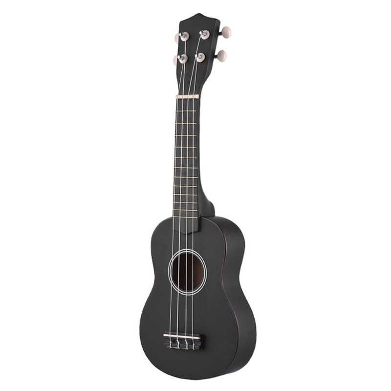 Strings and Accessories |   21 Inch Colored Acoustic Soprano Ukulele Ukelele Uke Kit Basswood with Carry Bag Uke Strap Strings Picks Tuner Black Musical Instruments Black