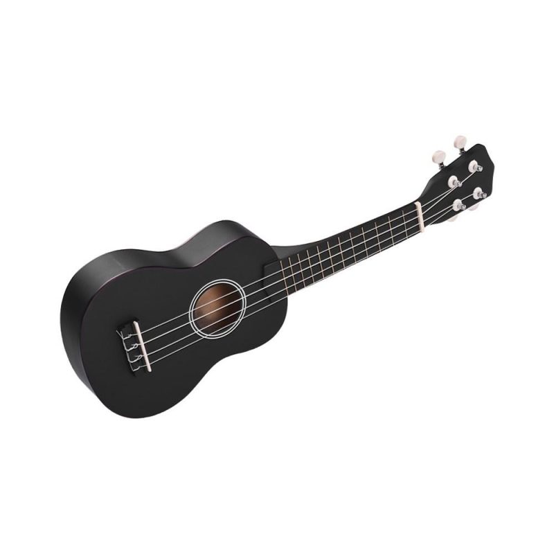 Strings and Accessories |   21 Inch Colored Acoustic Soprano Ukulele Ukelele Uke Kit Basswood with Carry Bag Uke Strap Strings Picks Tuner Black Musical Instruments Black