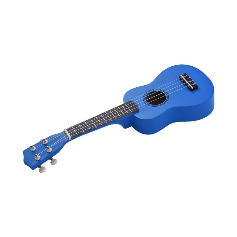 Strings and Accessories |   21 Inch Colored Acoustic Soprano Ukulele Ukelele Uke Kit Basswood with Carry Bag Uke Strap Strings Picks Tuner Blue Musical Instruments Blue