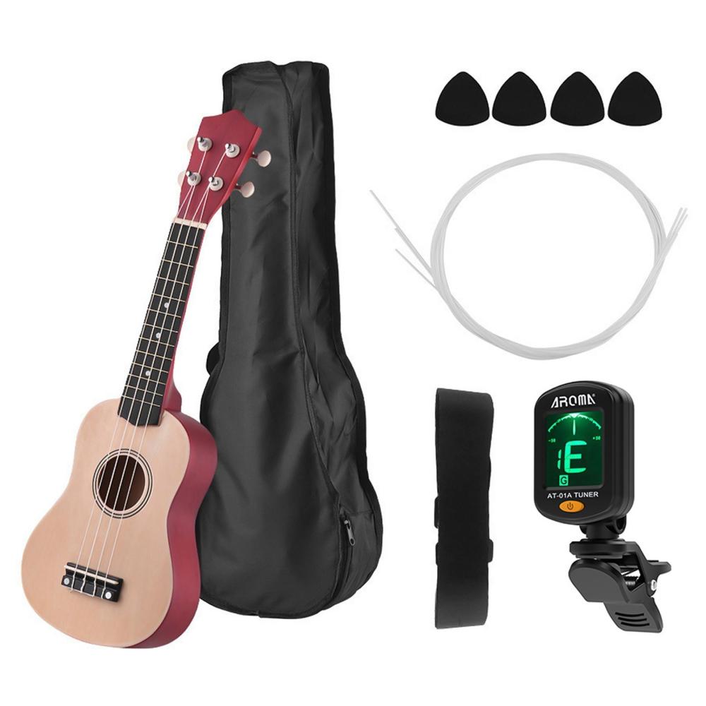 Strings and Accessories |   21 Inch Colored Acoustic Soprano Ukulele Ukelele Uke Kit Basswood with Carry Bag Uke Strap Strings Picks Tuner Navy Musical Instruments Navy