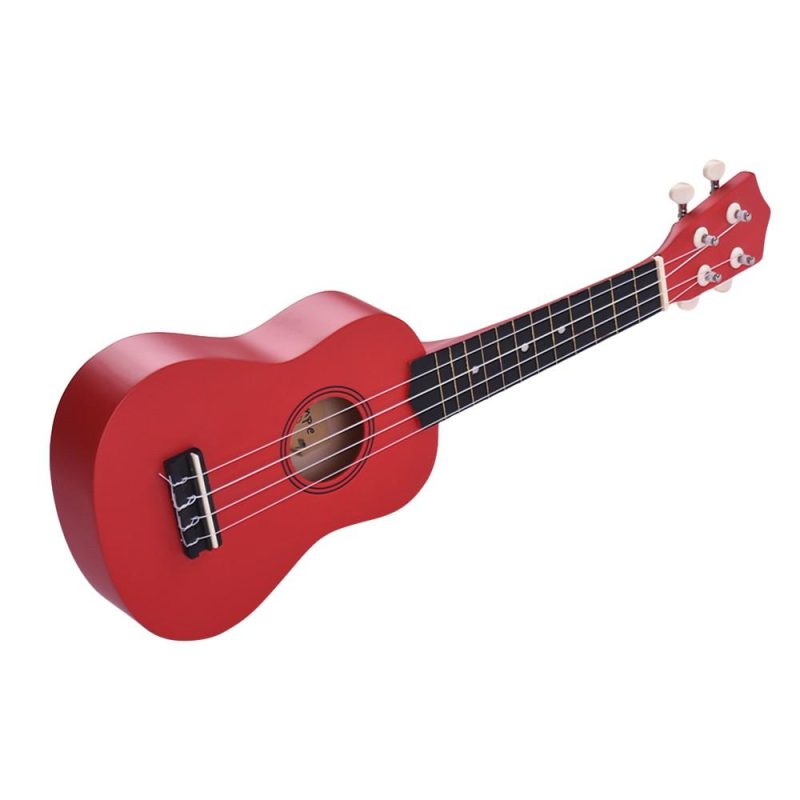 Strings and Accessories |   21 Inch Colored Acoustic Soprano Ukulele Ukelele Uke Kit Basswood with Carry Bag Uke Strap Strings Picks Tuner Red Musical Instruments Red