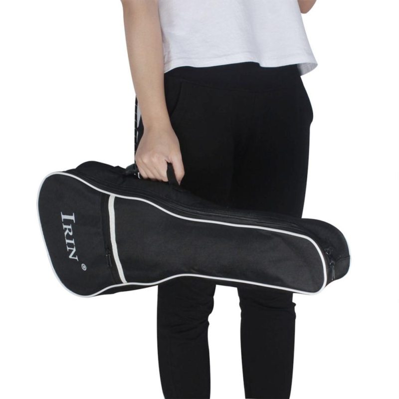 Strings and Accessories |   26寸 Ukulele Case Waterproof Gig Bag with Adjustable Dual Shoulder Straps Outside Pocket Shockproof Backpack for Ukulele Guitar Black Musical Instruments Black