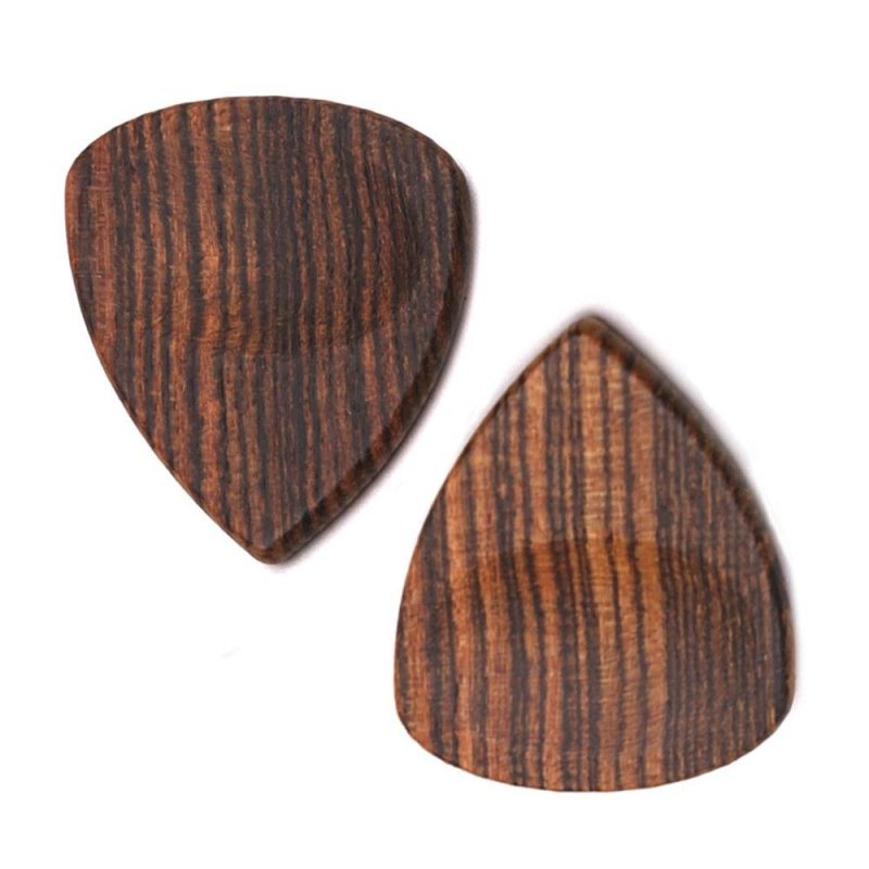 Strings and Accessories |   2pcs Wood Guitar Picks Plectrum Natural Grains Musical Instruments Natural Grains