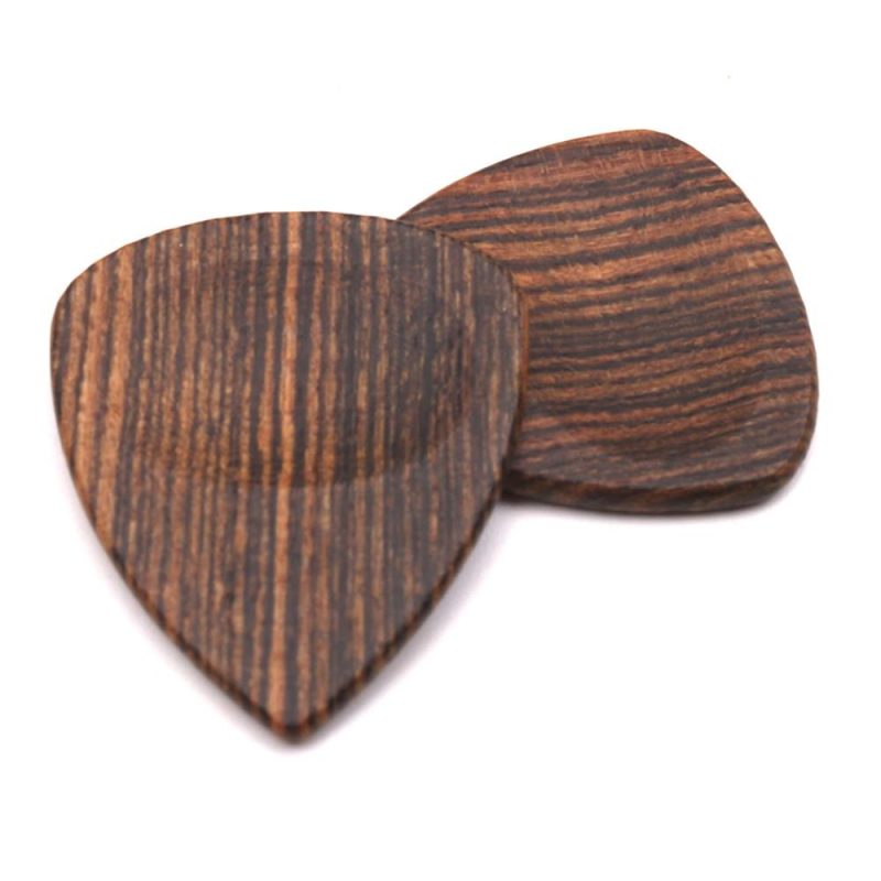 Strings and Accessories |   2pcs Wood Guitar Picks Plectrum Natural Grains Musical Instruments Natural Grains