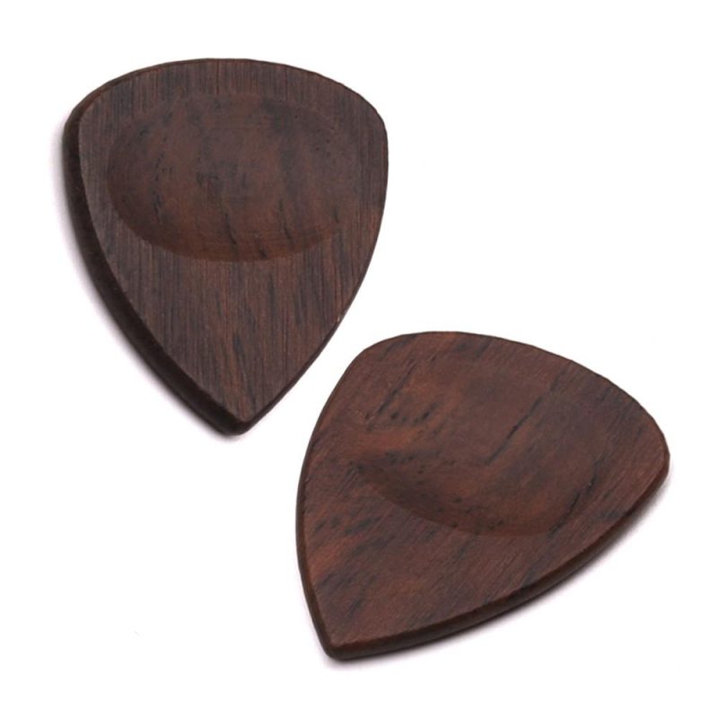 Strings and Accessories |   2pcs Wood Guitar Picks Plectrum Natural Grains Musical Instruments Natural Grains