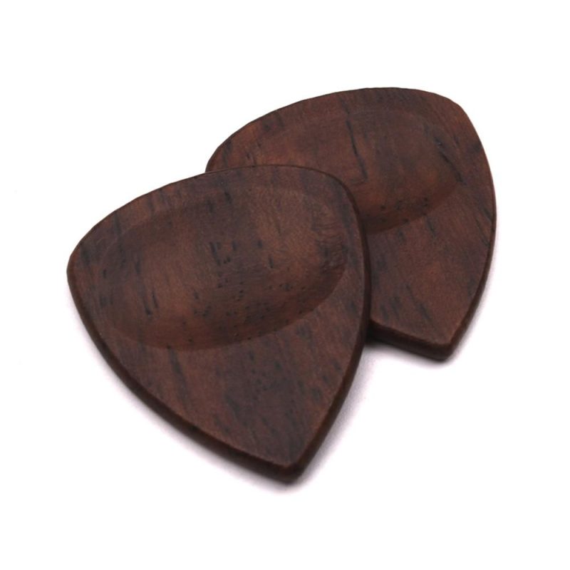 Strings and Accessories |   2pcs Wood Guitar Picks Plectrum Natural Grains Musical Instruments Natural Grains