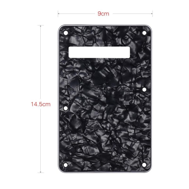 Strings and Accessories |   3-Ply Guitar Backplate Guitar Tremolo Back Cover Replacement for ST Electric Guitar Black Musical Instruments Black