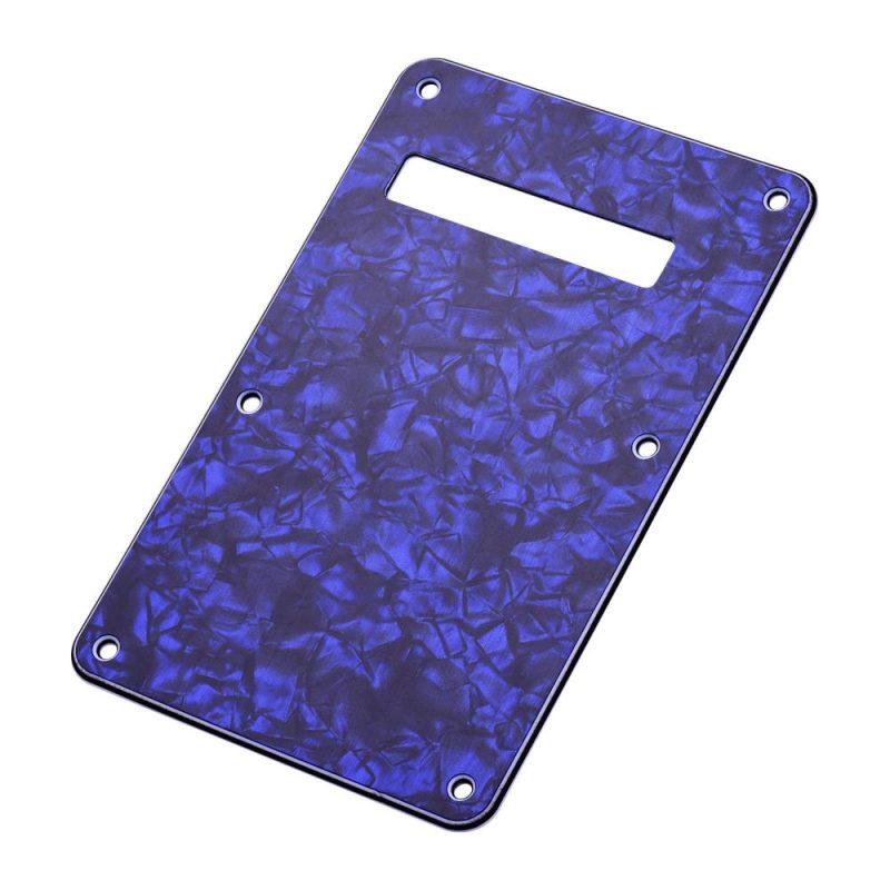 Strings and Accessories |   3-Ply Guitar Backplate Guitar Tremolo Back Cover Replacement for ST Electric Guitar Blue Musical Instruments Blue