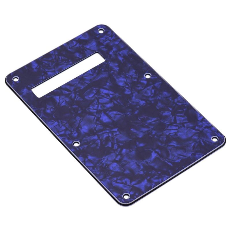 Strings and Accessories |   3-Ply Guitar Backplate Guitar Tremolo Back Cover Replacement for ST Electric Guitar Blue Musical Instruments Blue