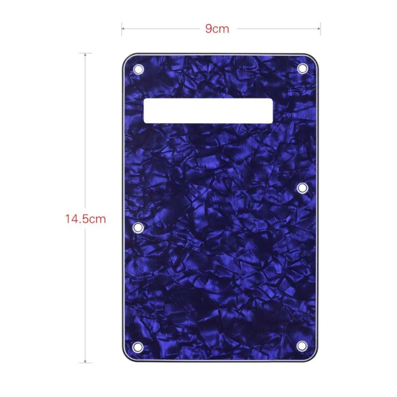 Strings and Accessories |   3-Ply Guitar Backplate Guitar Tremolo Back Cover Replacement for ST Electric Guitar Blue Musical Instruments Blue