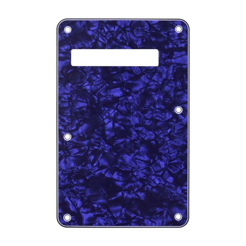 Strings and Accessories |   3-Ply Guitar Backplate Guitar Tremolo Back Cover Replacement for ST Electric Guitar Blue Musical Instruments Blue