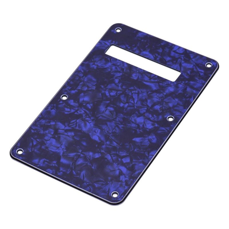 Strings and Accessories |   3-Ply Guitar Backplate Guitar Tremolo Back Cover Replacement for ST Electric Guitar Blue Musical Instruments Blue