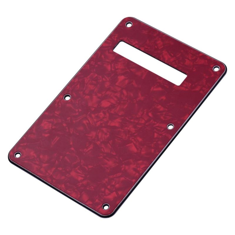 Strings and Accessories |   3-Ply Guitar Backplate Guitar Tremolo Back Cover Replacement for ST Electric Guitar Red 1 Musical Instruments Red 1