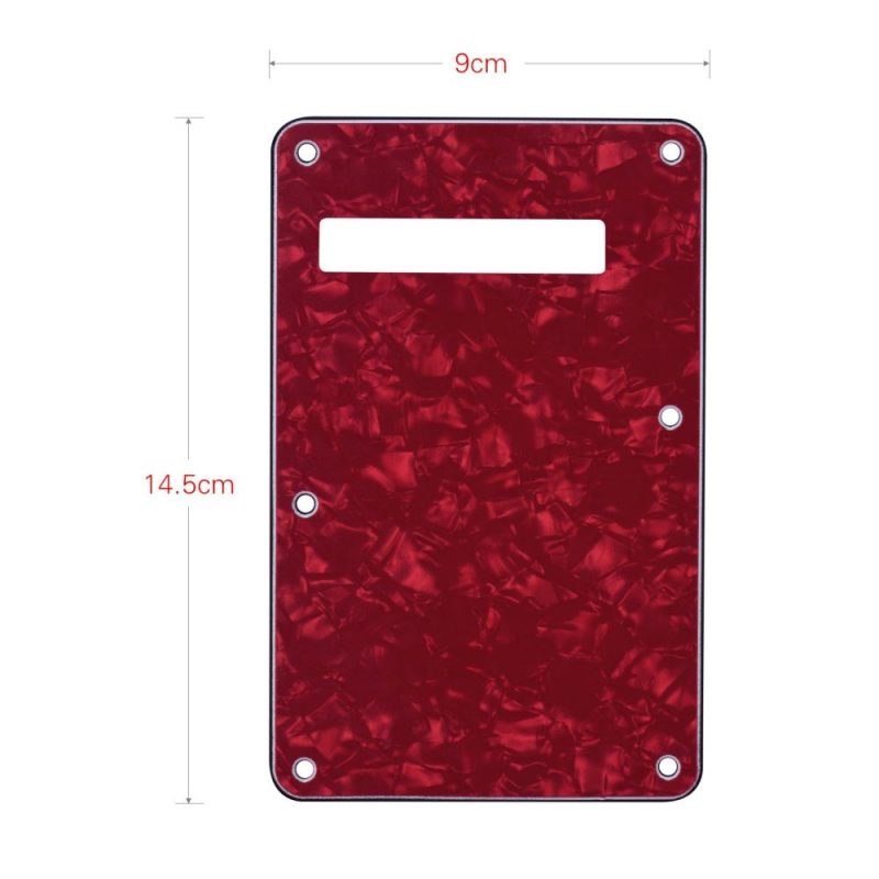 Strings and Accessories |   3-Ply Guitar Backplate Guitar Tremolo Back Cover Replacement for ST Electric Guitar Red 1 Musical Instruments Red 1