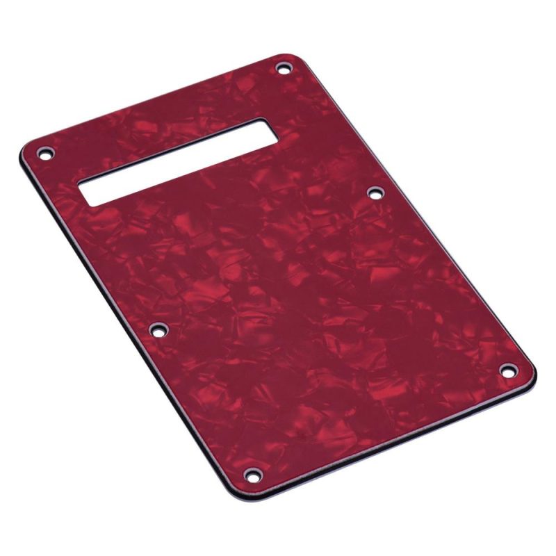 Strings and Accessories |   3-Ply Guitar Backplate Guitar Tremolo Back Cover Replacement for ST Electric Guitar Red 1 Musical Instruments Red 1