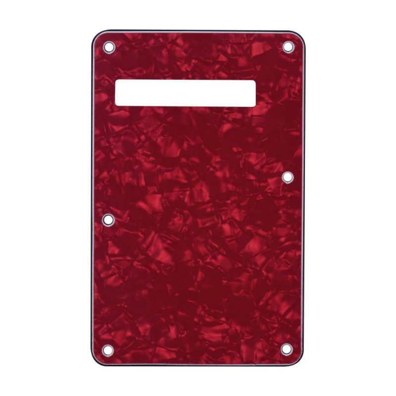 Strings and Accessories |   3-Ply Guitar Backplate Guitar Tremolo Back Cover Replacement for ST Electric Guitar Red 1 Musical Instruments Red 1