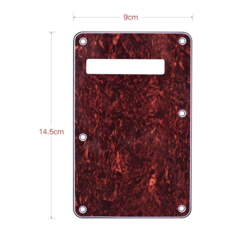 Strings and Accessories |   3-Ply Guitar Backplate Guitar Tremolo Back Cover Replacement for ST Electric Guitar Red2 Musical Instruments Red2