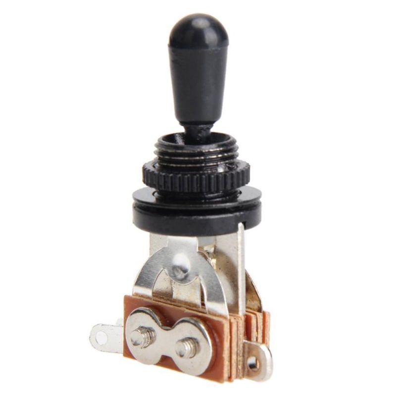 Strings and Accessories |   3 Way Short Straight Guitar Toggle Switch Pickup Selector Black Musical Instruments Black