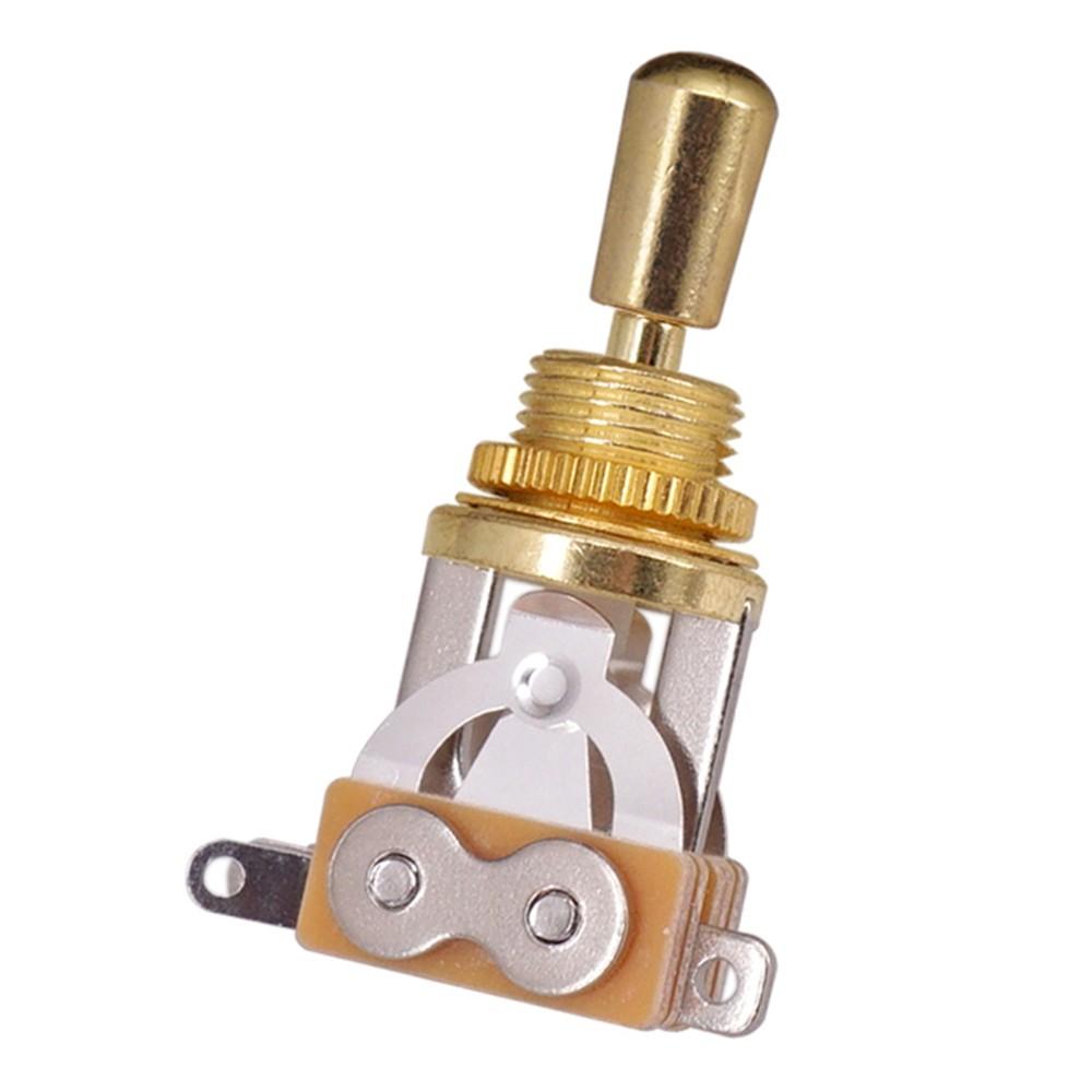 Strings and Accessories |   3 Way Short Straight Guitar Toggle Switch Pickup Selector Gold Musical Instruments Gold