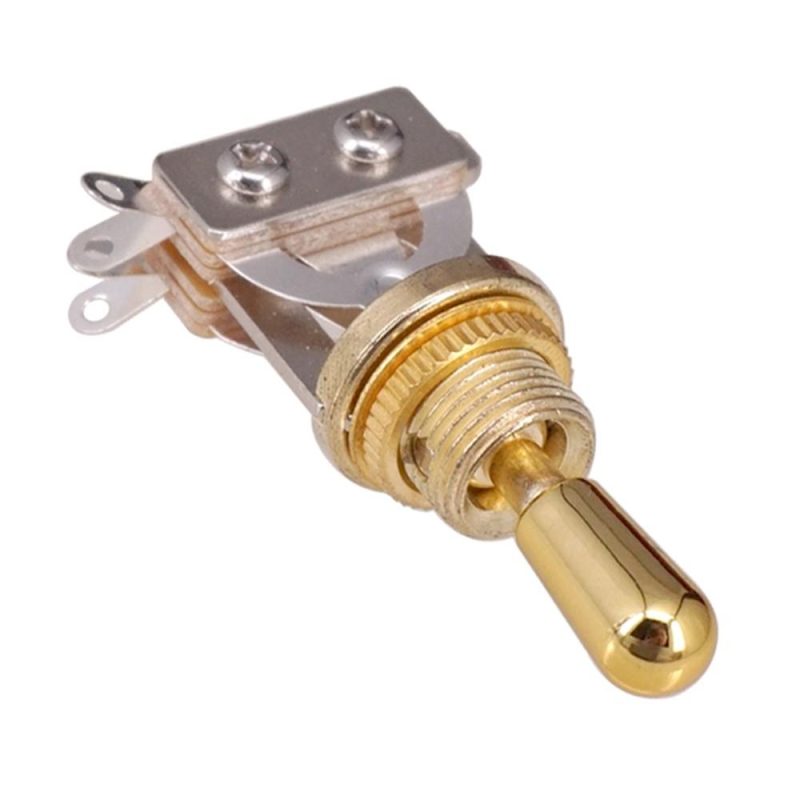 Strings and Accessories |   3 Way Short Straight Guitar Toggle Switch Pickup Selector Gold Musical Instruments Gold