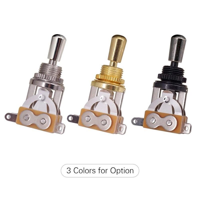 Strings and Accessories |   3 Way Short Straight Guitar Toggle Switch Pickup Selector Gold Musical Instruments Gold