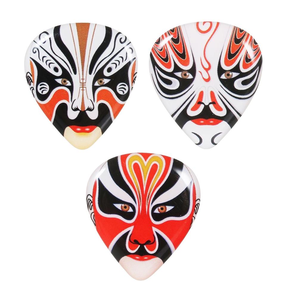 Strings and Accessories |   3Pcs ABS Guitar Picks with Peking Opera Mask Ukulele Finger Picks Musical Instrument Accessory Musical Instruments Strings & Accessories