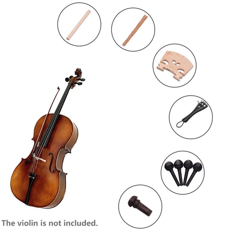 Strings and Accessories |   4/4 Full Size Violin Accessory Kit Black Musical Instruments Black