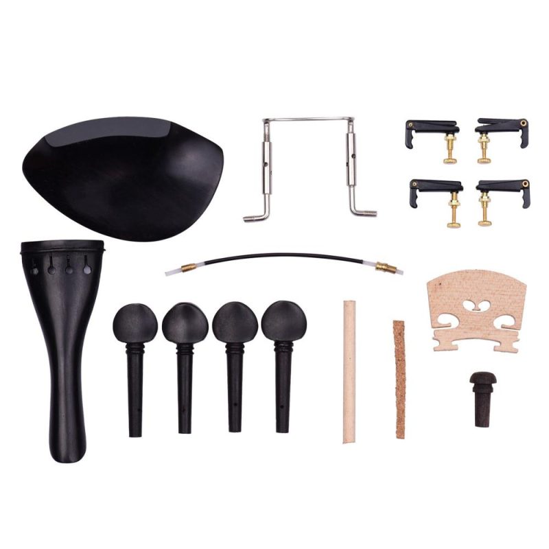 Strings and Accessories |   4/4 Full Size Violin Accessory Kit Black Musical Instruments Black