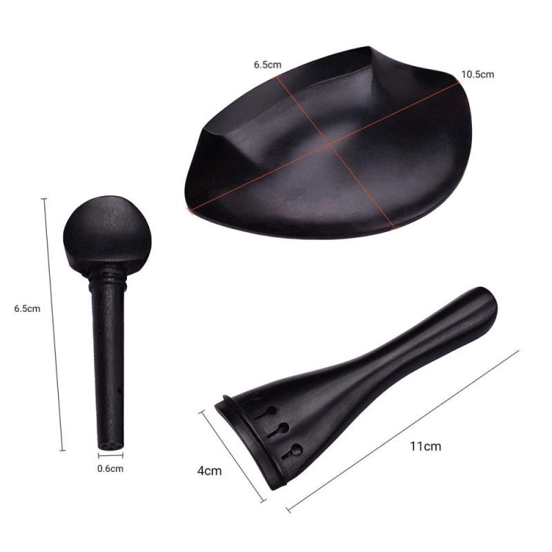 Strings and Accessories |   4/4 Full Size Violin Accessory Kit Black Musical Instruments Black