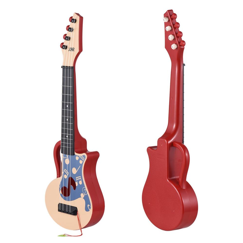 Strings and Accessories |   54cm Ukulele with Pick Musical Note Design Handheld Ukulele for Beginner Red Musical Instruments Red